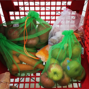 Saco em tule para fruta e legumes
